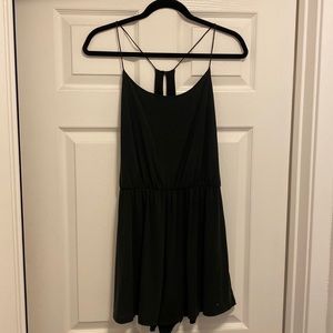 Naked Zebra black racer back romper